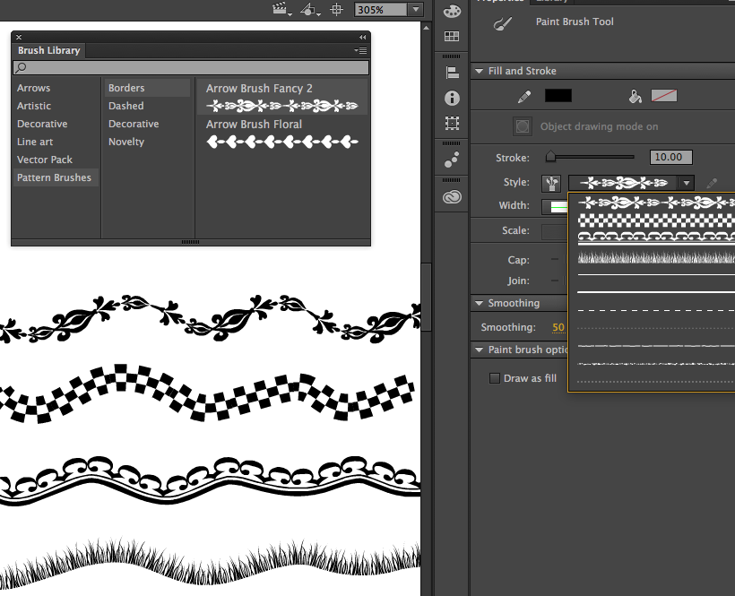 Warnapol06 illustrator brush tool